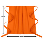 Bistroschürze Vorbinder 100 x 100 cm orange 35% Baumwolle / 65% Polyester