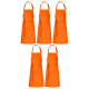 5er Pack Latzschürzen 100 x 80 cm orange 35% Baumwolle / 65% Polyester