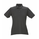 Damen Polo-Shirt Piqué schwarz S