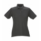 Damen Polo-Shirt Piqué schwarz 5XL