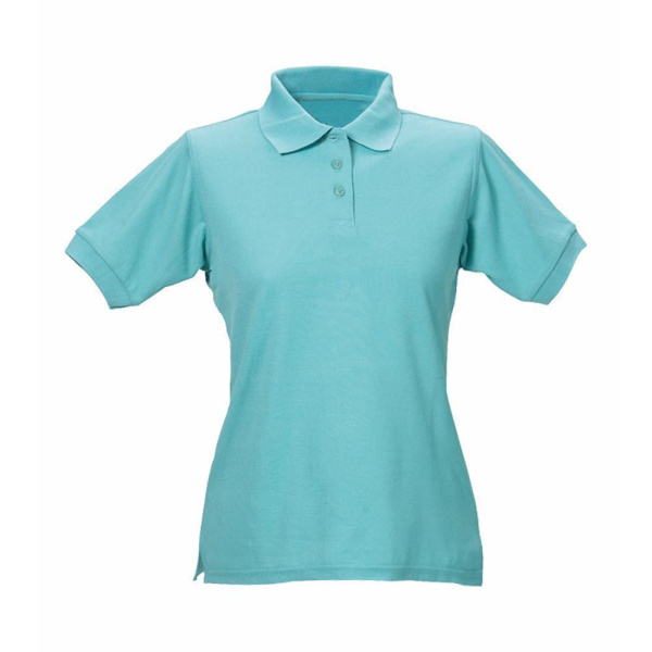 Damen Polo-Shirt Piqué türkis XL