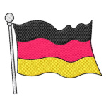 Stickmotiv Deutschlandflagge