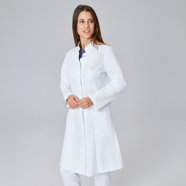 Exner Damen-Labormantel Laborkittel weiß 100% Baumwolle XS-5XL