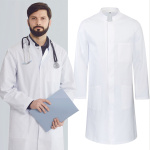 Herren-Labormantel Laborkittel mit Druckknöpfen weiß 4XL