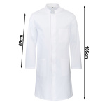 Herren-Labormantel Laborkittel mit Druckknöpfen weiß 4XL